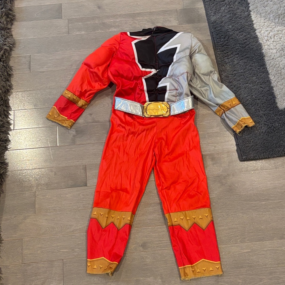 Power Ranger Red and Silver muscle padded Costume